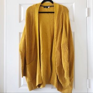 Oversized Urban Outfitters Mustard Cardigan